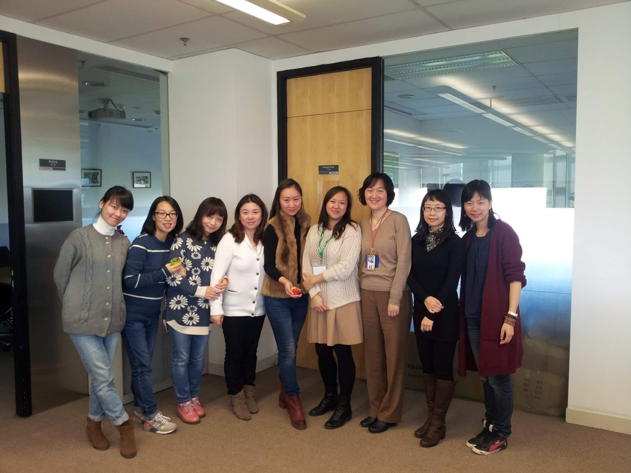 With the team at Unilever Shanghai. I'm the one with the skirt